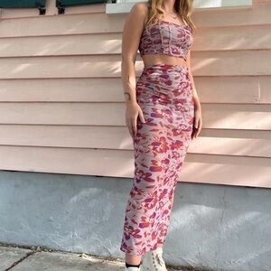 Free people skirt corset top set